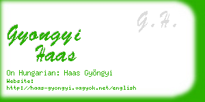 gyongyi haas business card