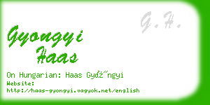 gyongyi haas business card